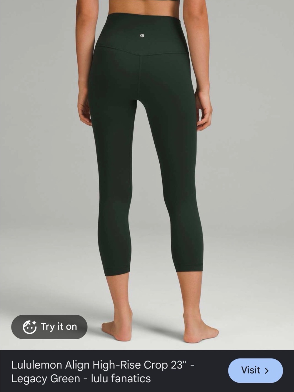 lululemon athletica Align High-Rise Crop Legging - Deep Green